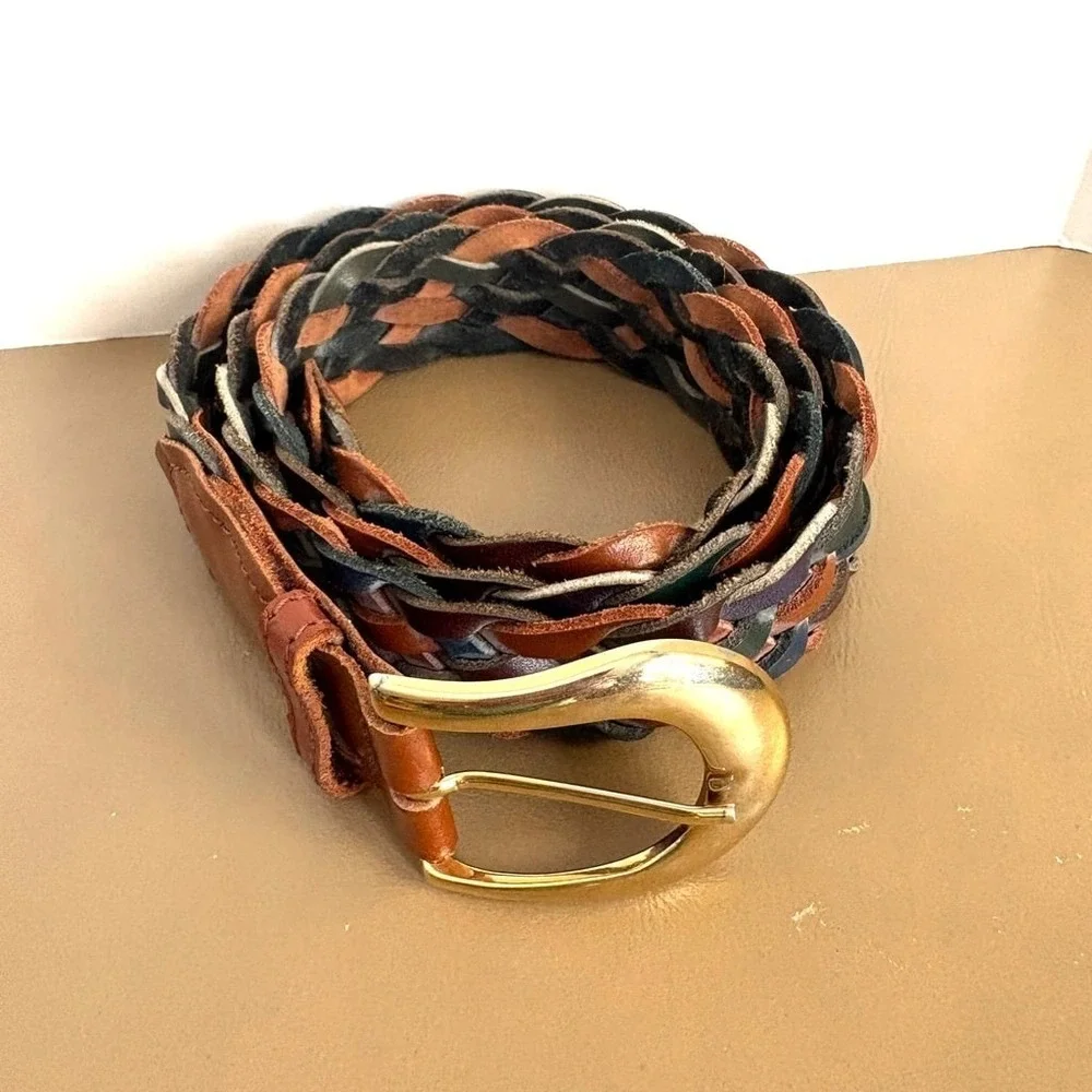 braided leather belt 1